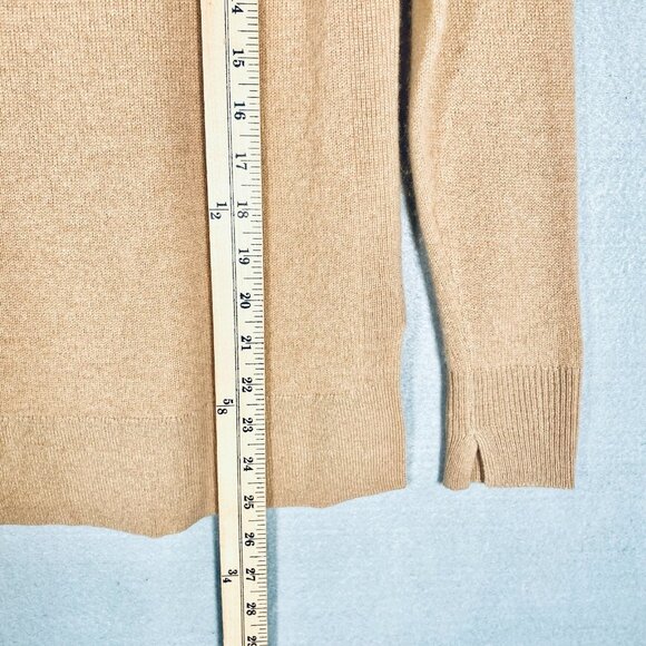 Halogen Cashmere Sweater Womens PS Beige Knit Pullover Tunic Minimalist - Picture 10 of 12